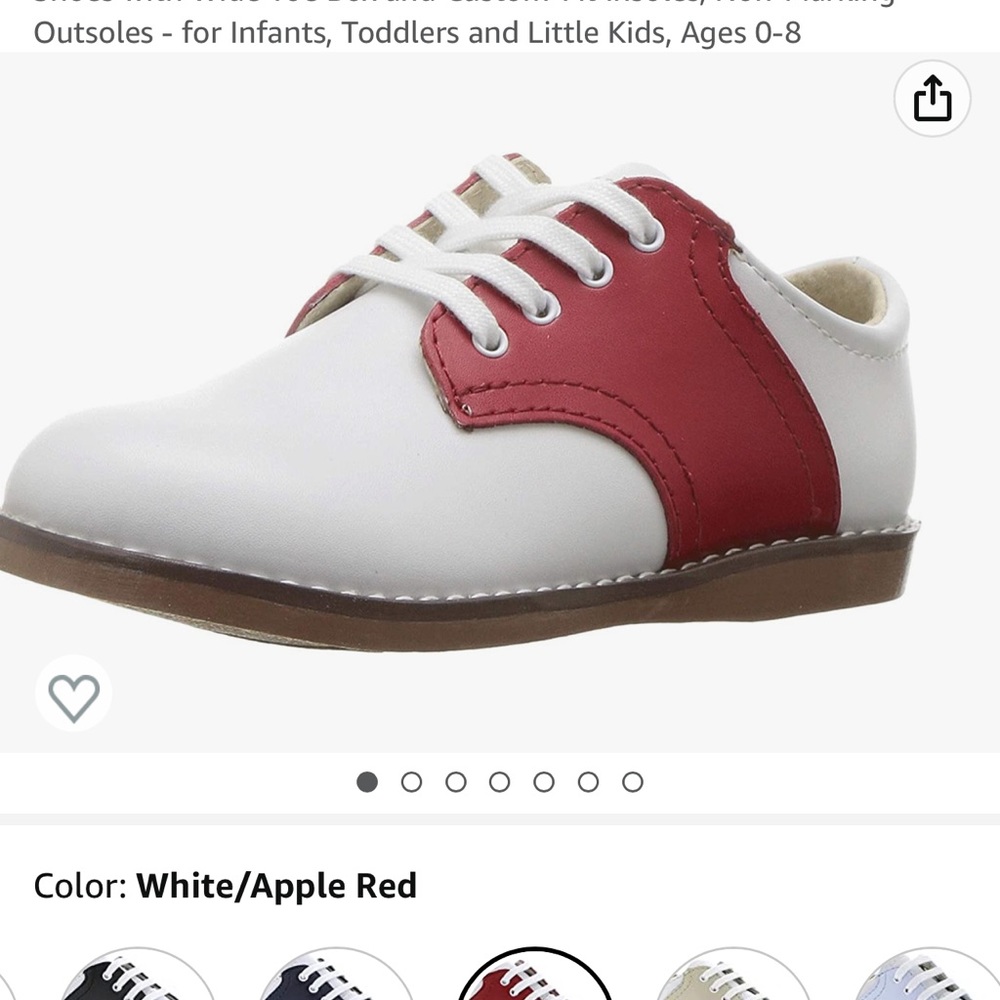 Red Footmates Oxford saddle shoes NIB size 4